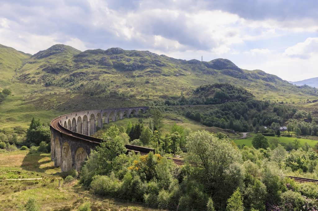 The Glenfinnan Viaduct is easily reachable by motorhome