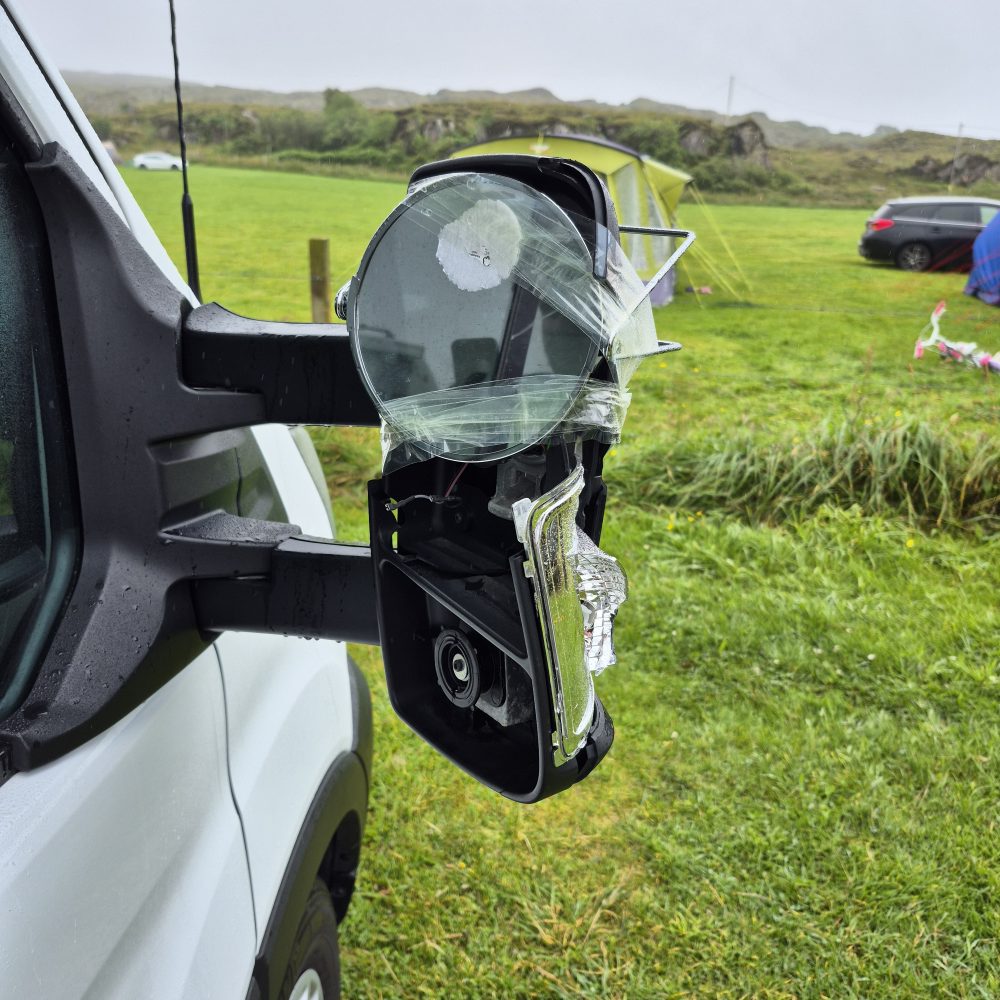 smashed mirror